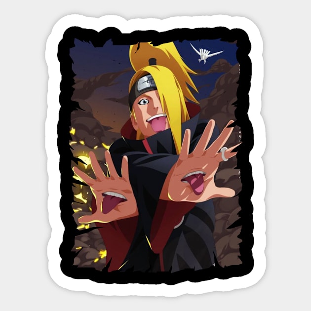 DEIDARA MERCH VTG Sticker by Melesz.Ink Tattoo